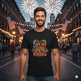 thumbnail image 1 of Adinkra Kwanzaa Print African Heritage Symbolic Culture Unisex T-Shirt, up to size 5XL, 1 of 2