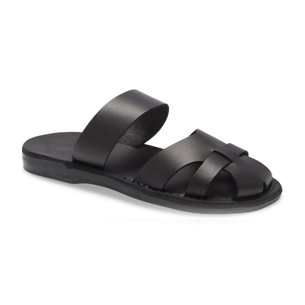 Sawyer - Leather Closed Toe Sandal - Black – Jerusalem Sandals