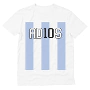 Adios Number 10 Shirt Argentina Flag Soccer Legend T-Shirt XX-Large White