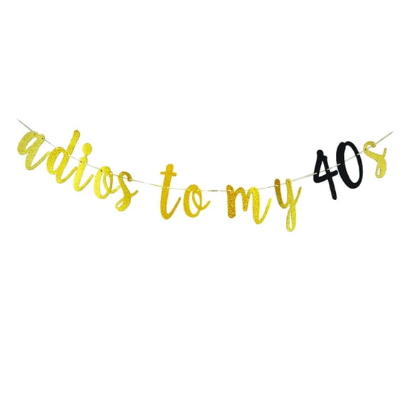 Adios To My 40S Banner For 50th Birthday Party Decorations,50th Birthday Party Sign