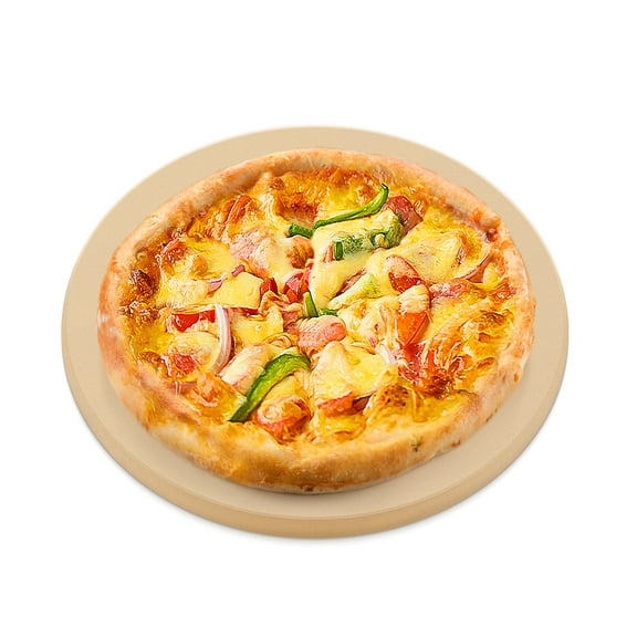Adiqo 12 Inch Round Pizza Stone for Grill and Oven, Small Cordierite Baking Stone for Baking Crispy Pizzas, Bread & Cookies