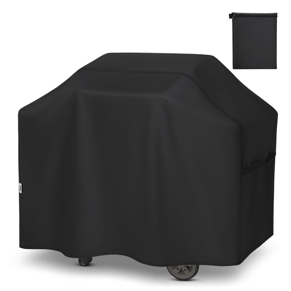 Adiqo 60 Inch Grill Cover for Outdoor Grills up to 58 Inch width, Waterproof BBQ Cover, All Weather Protection, Black