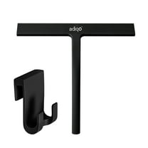 Adiqo 9" Silicone Shower Squeegee for Bathroom, Shower Doors, Mirrors - 100% Streak Free, Matte Black