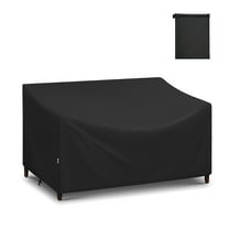 Adiqo Patio Loveseat Cover Waterproof, Outdoor Lawn Bench Cover, Outdoor Couch Cover Sofa Cover for 2-Seater for Outdoor Furnitures, 60"W x 34"D x 30"H, Black