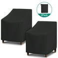 thumbnail image 1 of Adiqo Patio Swivel Lounge Chair Covers Waterproof, 2 Pack Outdoor Rocking Chair Covers for Patio Lawn Garden Wicker Furniture, 34"W x 37"D x 36"H, Black, 1 of 7