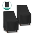 thumbnail image 1 of Adiqo Waterproof Outdoor High Back Chair Covers, Outdoor Furniture Covers, Adirondack Chair Covers, Patio Rocking Swivel Chair Covers 2 Pack, 27"W x 30"D x 42"H, Black, 1 of 7