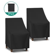 Adiqo Waterproof Outdoor High Back Chair Covers, Outdoor Furniture Covers, Adirondack Chair Covers, Patio Rocking Swivel Chair Covers 2 Pack, 27"W x 30"D x 42"H