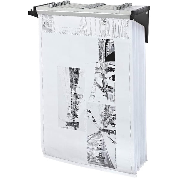 Adir Blueprint Wall Rack - Blueprint Plans Organizer and Construction Plan Holder - Poster Display and Map Rack for Office and Home (Without Blueprint Clamps)