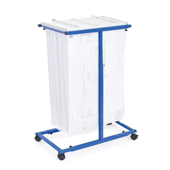 Adir Mobile Blueprint Holder - Adjustable Blue Print Storage Organizer and Construction Plan Holder – Plans Rack for Jobsite and Office (Without Blueprint Clamps)