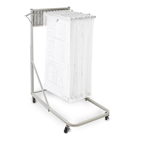 Adir Mobile Blueprint Holder– Construction Plan Rack, Map Organizer, Blueprint Rack, Perfect Jobsite and Office (Without Blueprint Clamps)