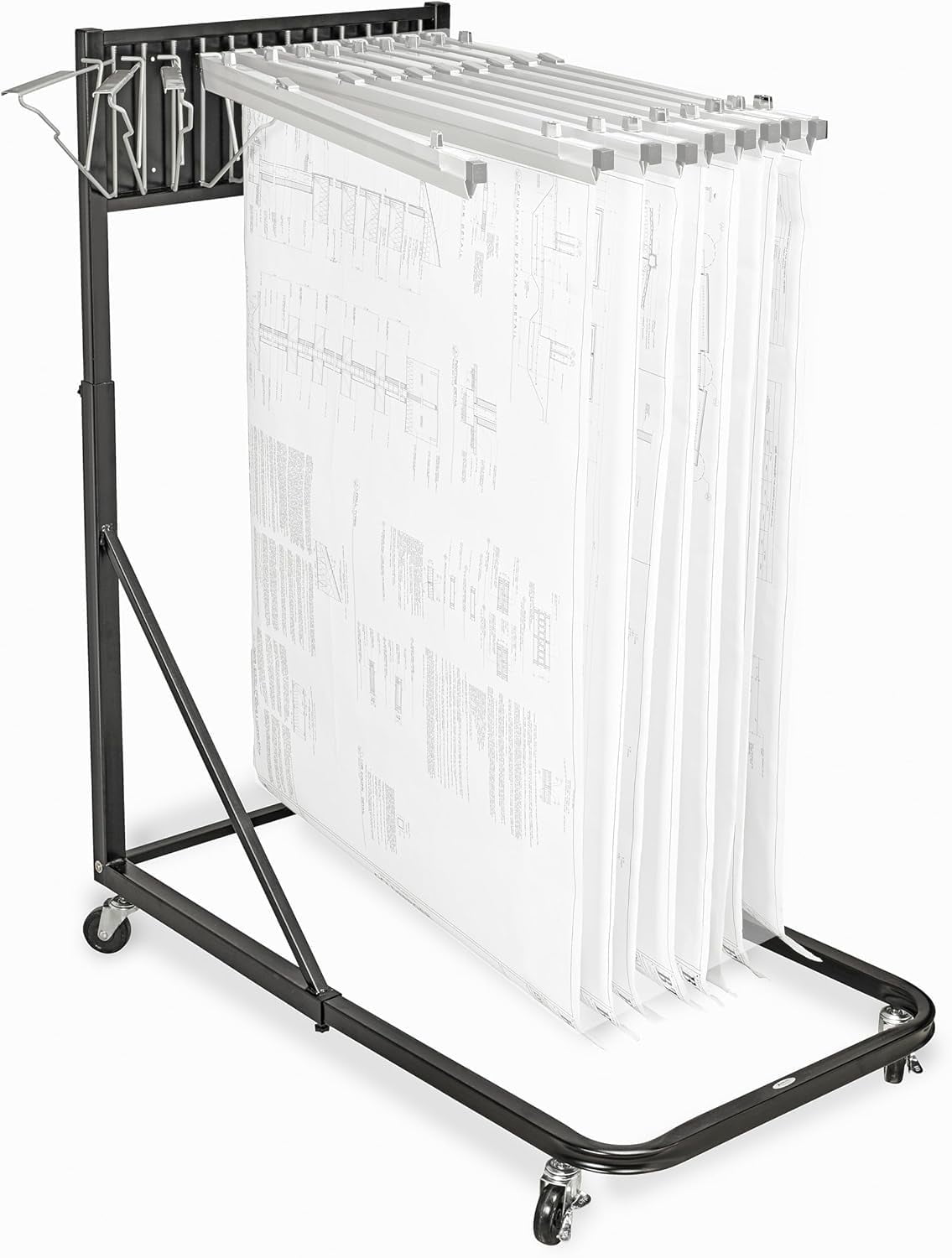 Adir Mobile Blueprint Holder– Construction Plan Rack, Map Organizer ...