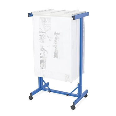 Adir Mobile Blueprint Storage Rack - Adjustable Mobile Blueprint Holder, Vertical Architect Drawing Rack with Wheels, Construction Plans Holder for Office and Jobsites