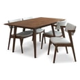 thumbnail image 1 of Adir Modern Style 5 Piece Solid Wood Dining Room & Kitchen Set Walnut Brown, 1 of 5