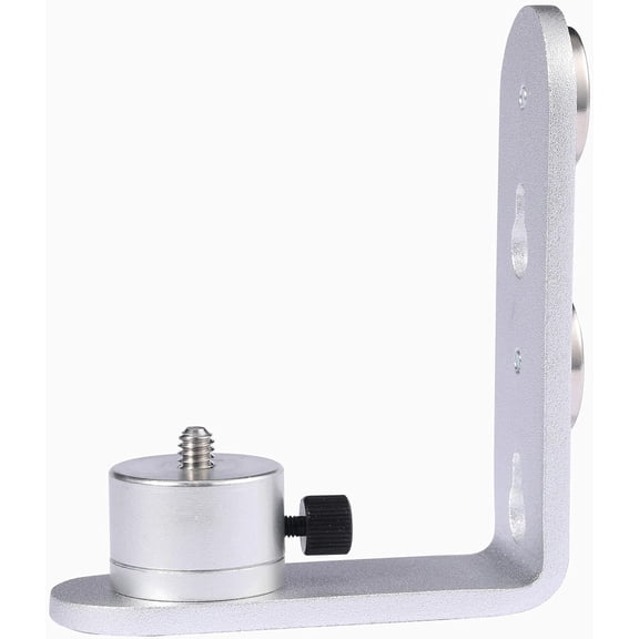Adir Multifunctional Line Laser Level Wall Mount Bracket - Aluminum L-Shaped Bracket with 1/4-Inch Screw Thread - Hold Laser to a Wall, Pipe or Metal Stud (Silver)