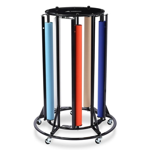 Adir Paper Roll Holder - Butcher & Kraft Large Paper Roll Dispenser Stand and Cutter for Up to 36 Inch Wide Rolls - Sturdy & Easy to Use in Classroom, Arts & Crafts Activity(Paper Rolls Not Included)