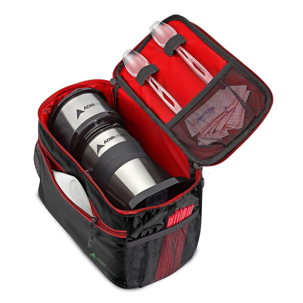 AdirChef Grab & Go Red Coffee Maker Travel Pouch Storage Bag