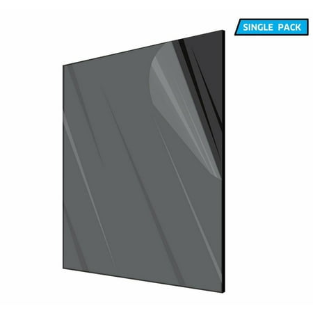 AdirOffice 12" x 12" Opaque Black Acrylic Plexiglass Sheet 1/8 Inches Thick