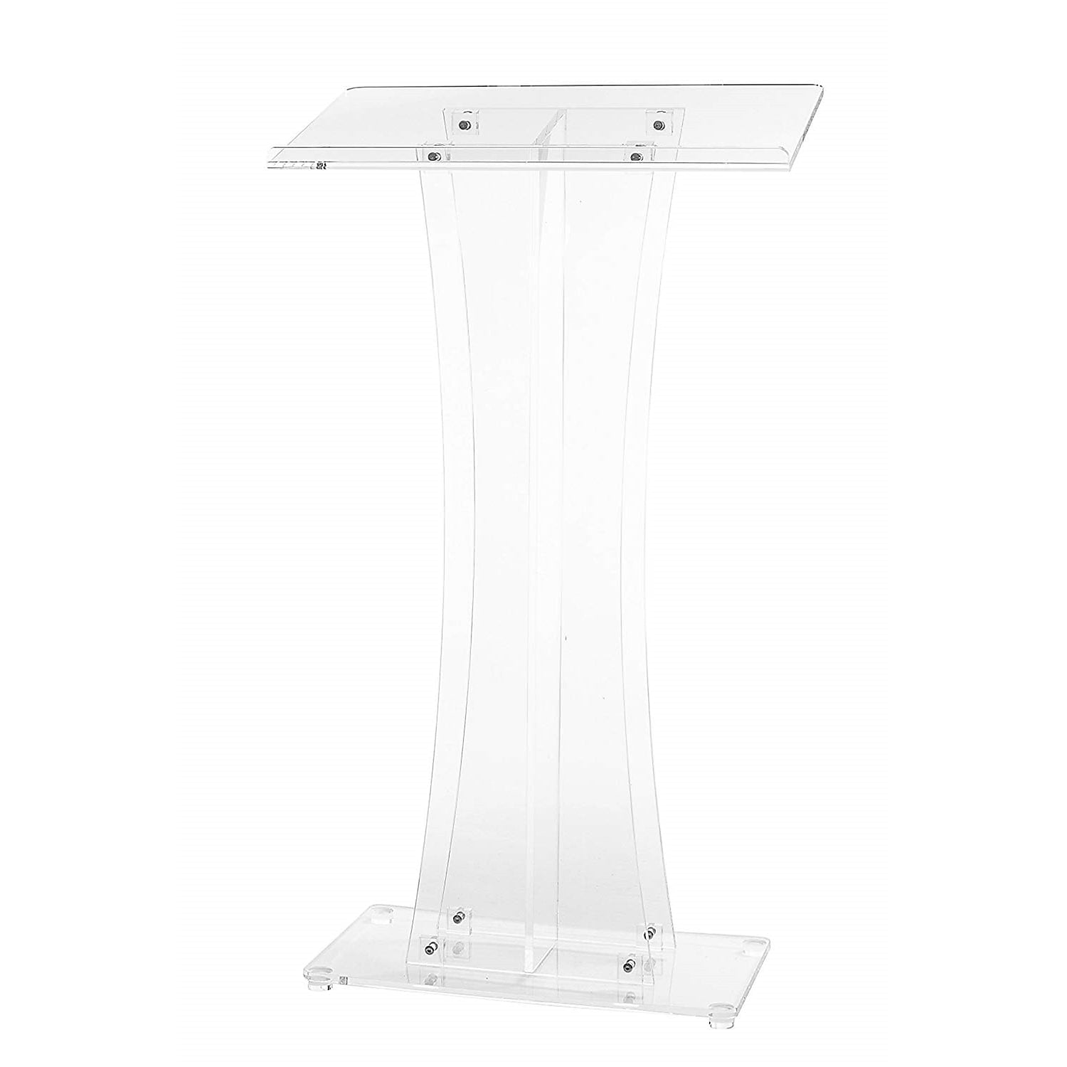 Clear Acrylic 47" Full Podium Lectern with Shelf