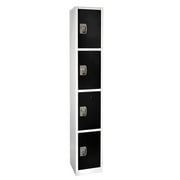 AdirOffice 72" 4-Compartment Steel Tier Key Lock Storage Locker in Black (4-Pack)