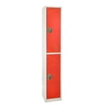 thumbnail image 1 of AdirOffice 72" Double-Compartment Steel Tier Key Locker Storage Cabinet Red (4-Pack), 1 of 4