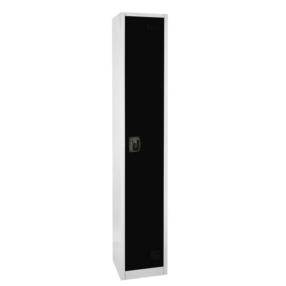 72'' Black Steel Freestanding Locker with Adjustable Shelving