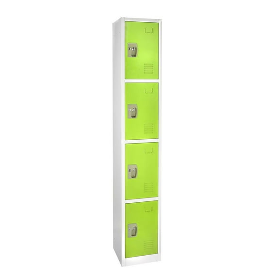 AdirOffice 72" Steel Large Metal Storage Locker for School & Office w/4 Doors, Green