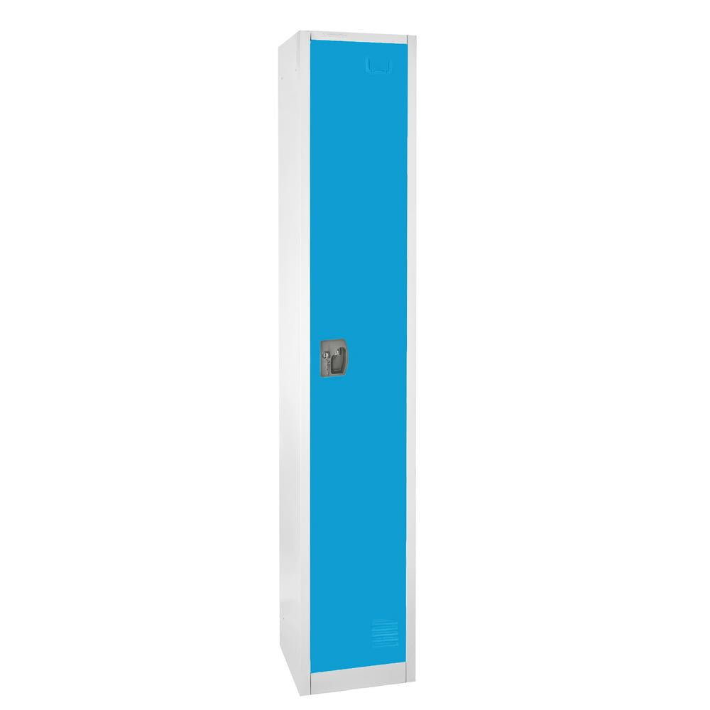 72'' Blue Steel Freestanding Locker with Adjustable Shelving (Set of 4)