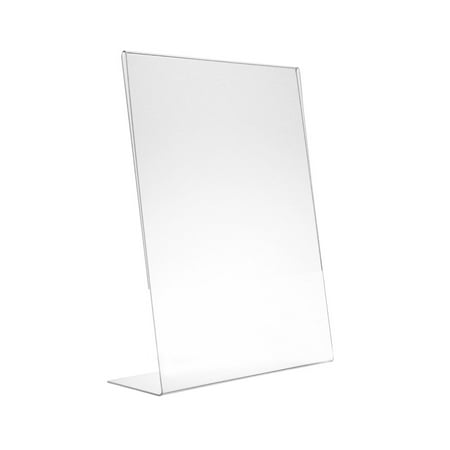 AdirOffice 8.5 x 11 Slant Back Acrylic Sign Holder (12-Pack)