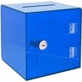 thumbnail image 1 of AdirOffice Acrylic 6 x 6 Locking Rear Door Suggestion Donation Box, Crystal Blue, 1 of 6