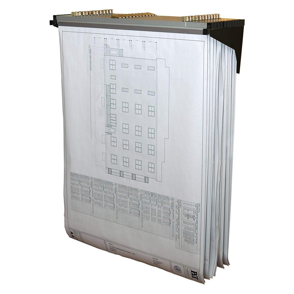AdirOffice Black Sheet File Blueprint Blueprint Steel Drop Lift Wall ...