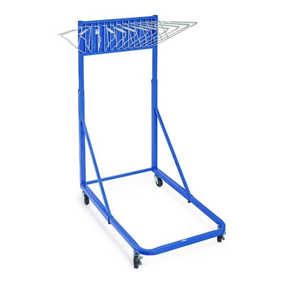 AdirOffice ALHI613BLU Blueprint Storage Cabinet Rolling Stand Holder, Assorted Document Sizes, 27 x 28.5 to 46.5 x 46 to 66 in., Blue