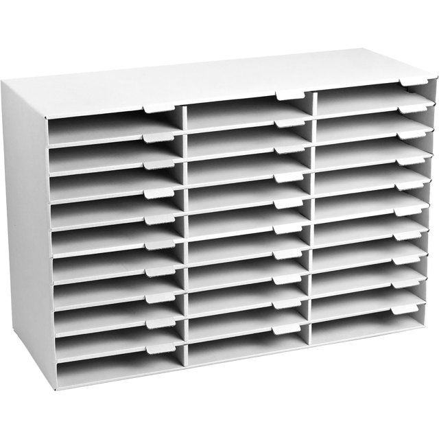 AdirOffice Cardboard Paper Organizer Classroom Mailbox, Literature