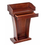 AdirOffice Church Pulpit, Wooden Podium - Height 43.33 Pulpits for Churches with Spacious Drawer Mahogany