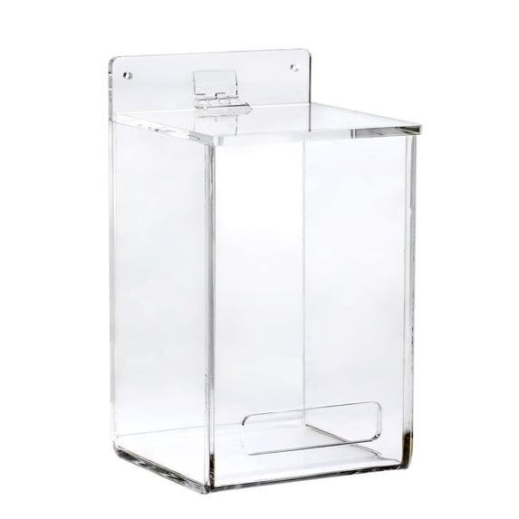 AdirOffice Clear Acrylic Hairnet and Shoe Cover Dispenser Wall Mountable