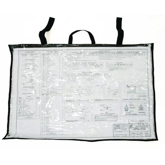 AdirOffice ALHIPS2436 Large Document Protection Blueprint Plan Holder, Holds Arch D, 24 x 36 in., Gray