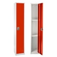 thumbnail image 1 of AdirOffice Large Steel Metal Locker 1-Tier Storage Cabinet with Key & Hooks, Red, 1 of 10