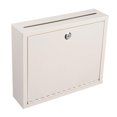 thumbnail image 1 of AdirOffice Multi Purpose Steel Wall Mountable Drop/Suggestion/Ballot/Mail Box W/Lock, White, 1 of 3