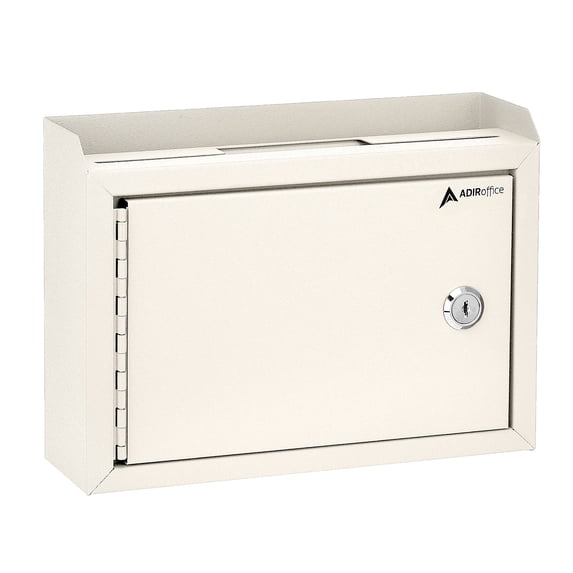 AdirOffice Multipurpose Mailbox Drop Box with Suggestion Cards Medium White (631-02-WHI-PKG)