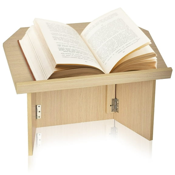 AdirOffice Tabletop Podium, Folding Podium Ideal as a Tabletop Lectern, Beige