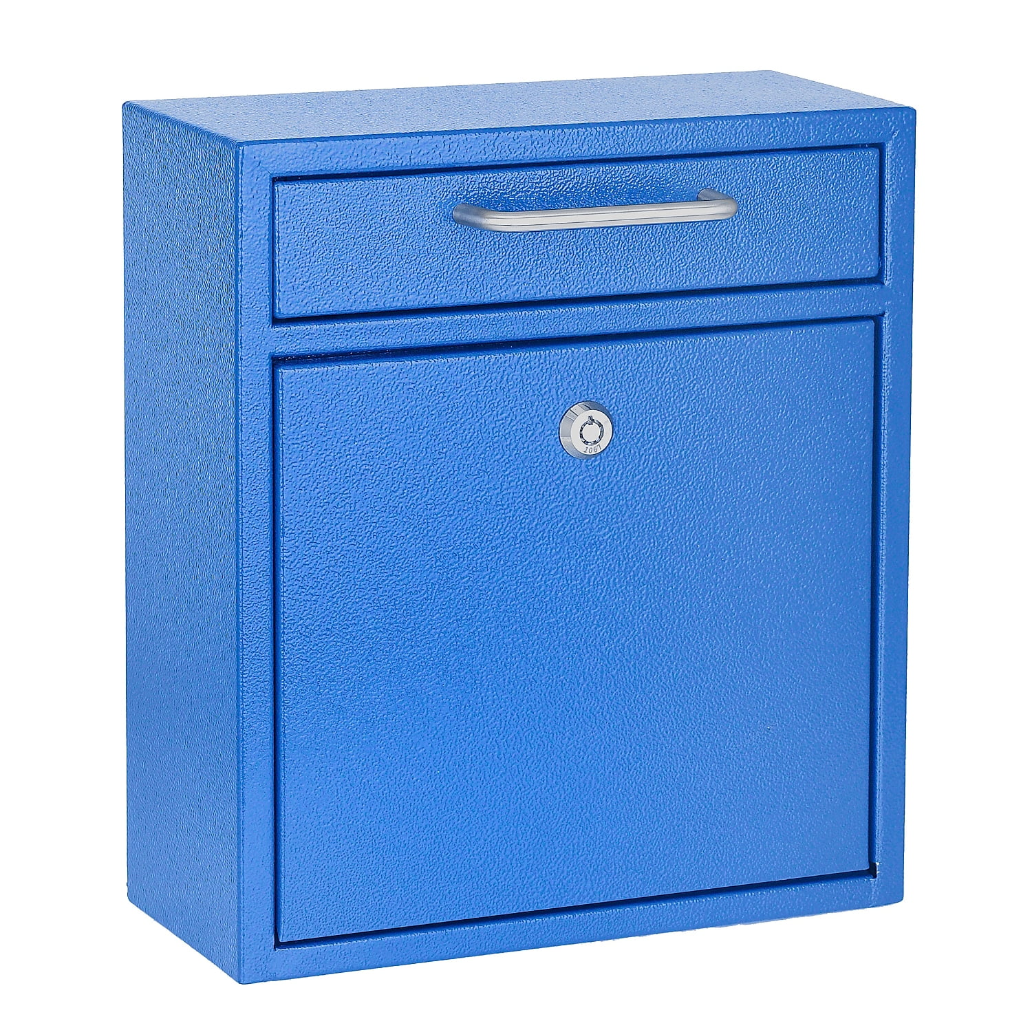 AdirOffice Ultimate Locking Wall Mounted Drop Box Medium Blue (63105