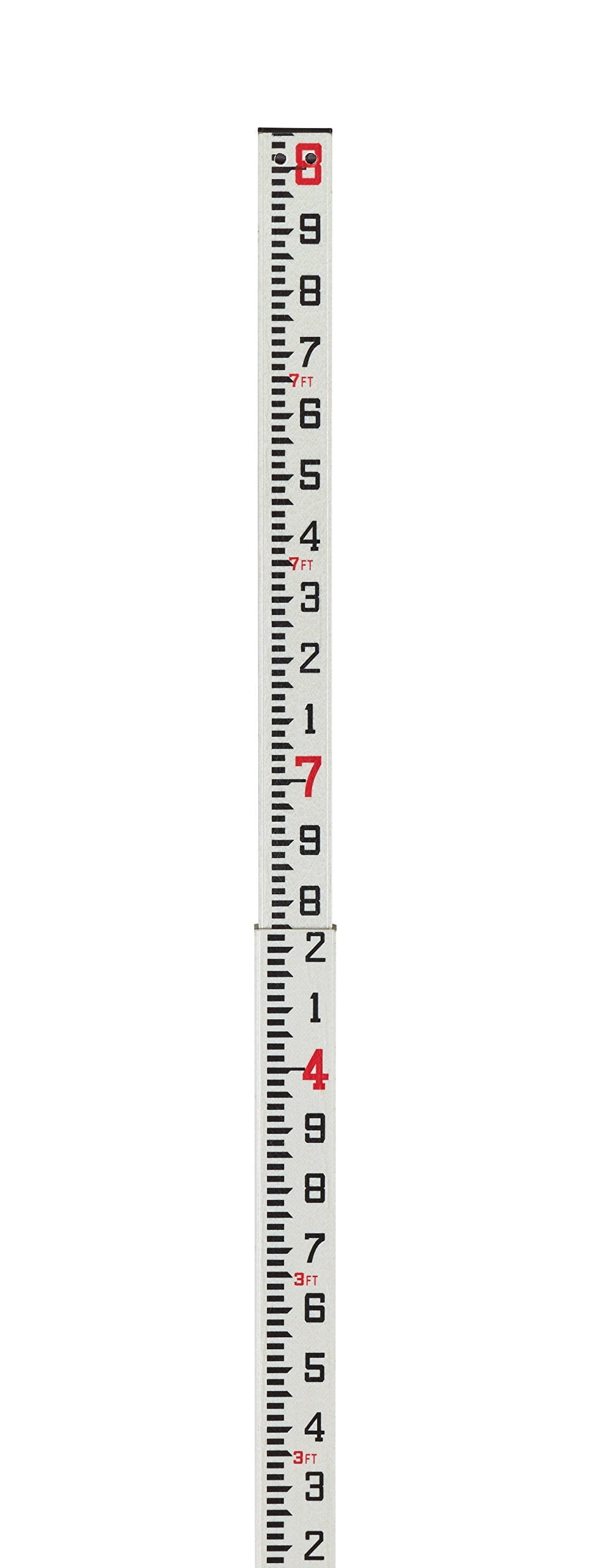 AdirPro 16-Foot Fiberglass Grade Rod – 10ths, 4-Section Telescoping Rectangular Leveling Rod – Non Glare and Corrosion Resistant –  Carrying Case Included