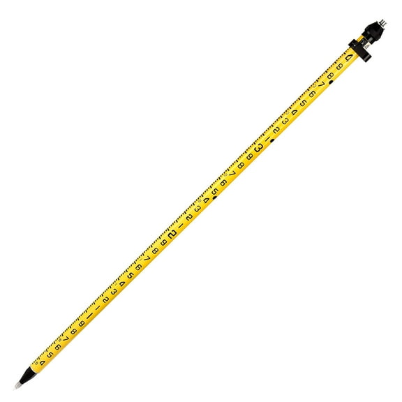 AdirPro 3-Position Snap-Lock Rover Rod – 2m Aluminum GPS Pole – 1 Piece Design with Outer GT Graduations for Land Surveying & Engineering (Yellow)