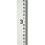 AdirPro 4" Wide Stream Gauge - Heavy Duty Staff Gauge - All Weather Gauge - Water Depth Gauge (100ths/10ths/feet) (0-4')