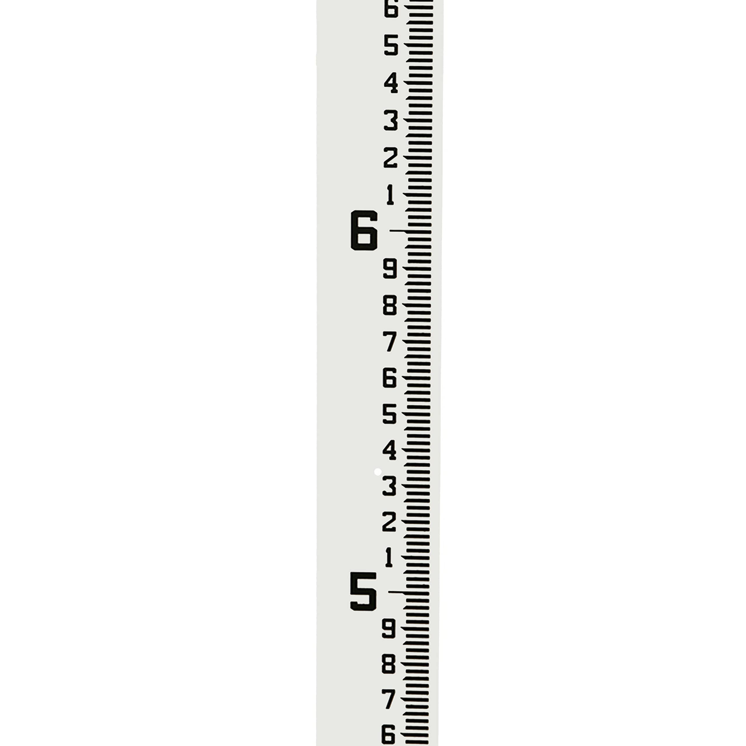 AdirPro 4" Wide Stream Gauge - Heavy Duty Staff Gauge - All Weather Gauge - Water Depth Gauge (100ths/10ths/feet) (4-8')