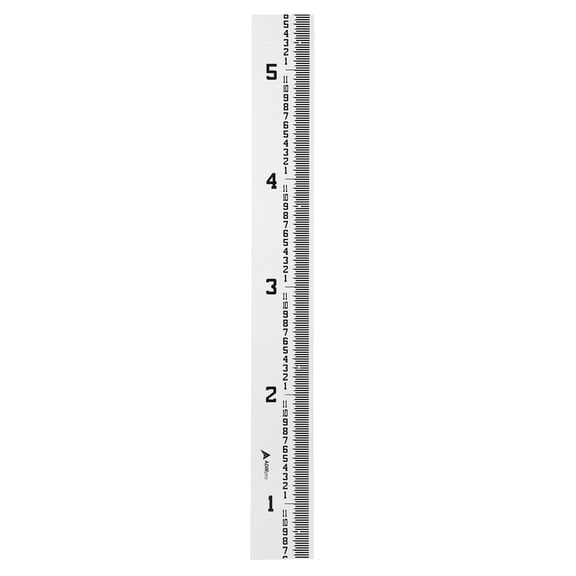 AdirPro 7" Wide Stream Gauge - Heavy Duty Staff Gauge - All Weather Gauge - Water Depth Gauge - Flow Meters - Graduated in Feet/Inches (0-5')