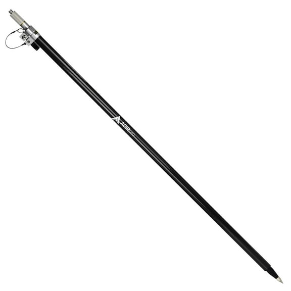 AdirPro 8.5-Foot Carbon Fiber Prism Pole with Fixed Adapter - Screw Lock - Dual Graduation - Strong & Lightweight GPS Pole - For Use with Prisms, Total Station, Targets & Rover Rod