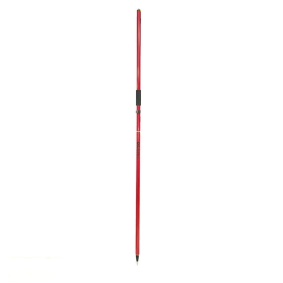AdirPro Aluminum GPS Rover Rod – 2m 2-Piece Design GPS Pole for Land Surveying & Engineering – RTK GPS/GNSS Accessory – Includes Level Vial & Carrying Case (Red)