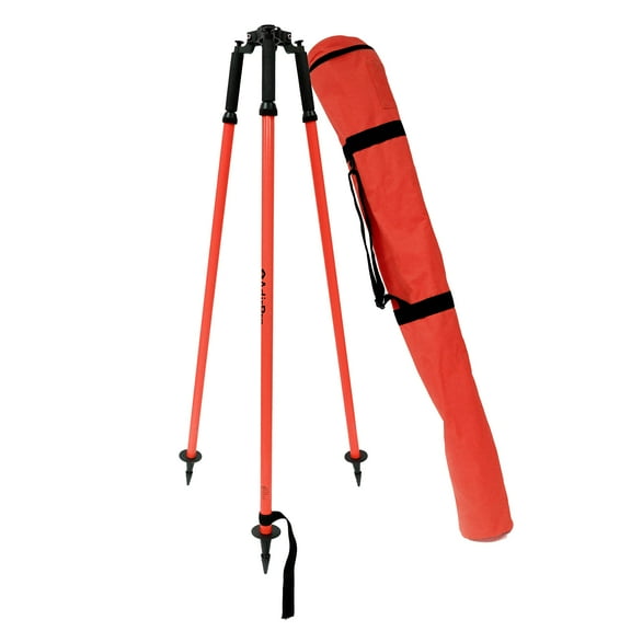 AdirPro Prism Pole Tripod Aluminum Range Pole Tripod Use for Survey Pole, Rover Rod, GPS Pole, Leveling Staff GNSS RTK Rod Stand - Survey Equipment for Total Station Surveying (Red)