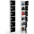 thumbnail image 1 of Adiroffice 6-Door Metal Storage Locker with Keys and Hangers, Black, 1 of 10