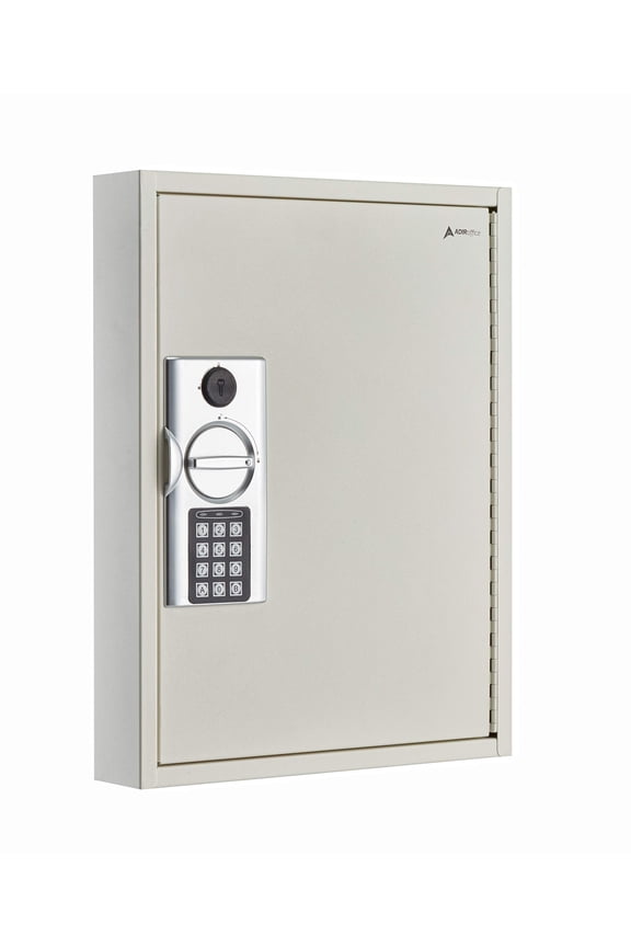 Key Holder Wall Mount - 60 Keys Lock Box with Code, Key Cabinet Wall Mount, Valet Parking Key Box, Car Dealer Key Cabinet - Space Saving Locking Key Box Wall Mount with Digital Lock